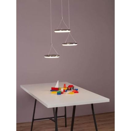 Brilliant - LED ljuskrona med textilsladd DONUT 3xLED/8,7W/230V