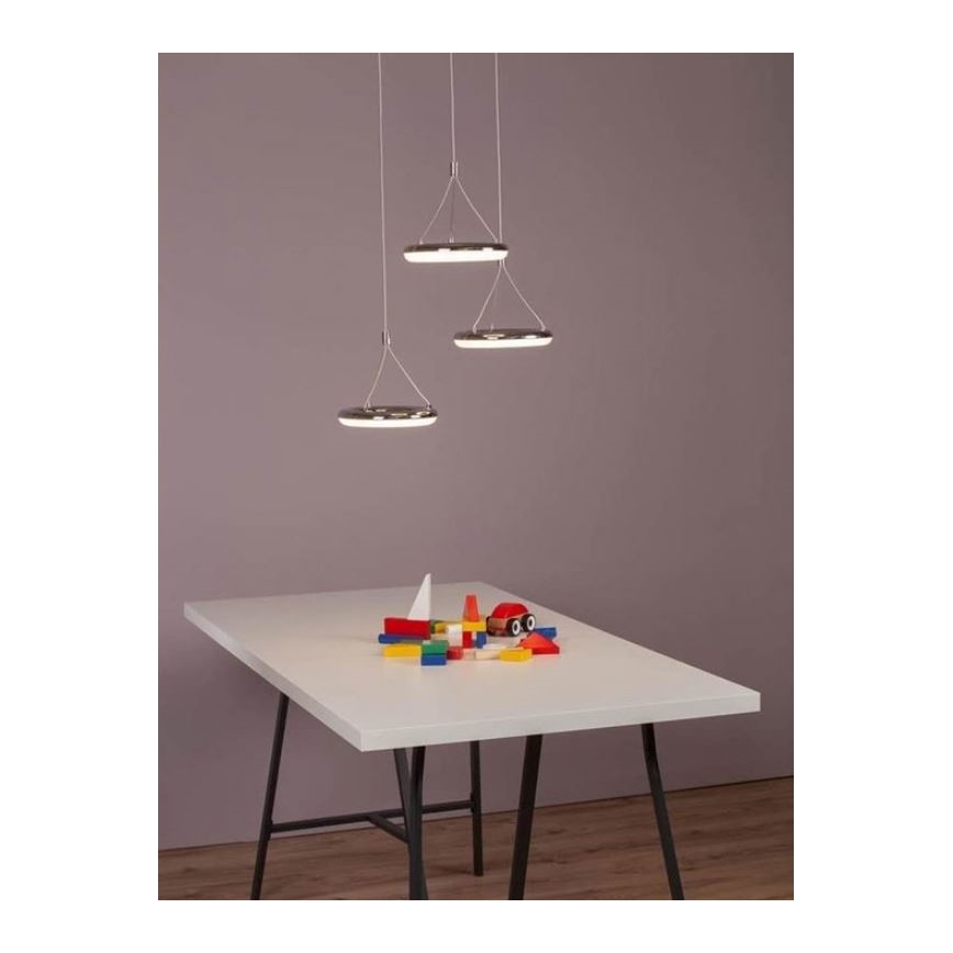Brilliant - LED ljuskrona med textilsladd DONUT 3xLED/8,7W/230V