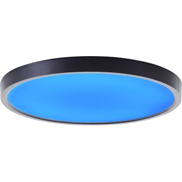 Brilliant - LED RGBW Dimbar taklampa LOTTI LED/16W/230V 3000K diameter 30 cm svart Wi-Fi Tuya + fjärrkontroll