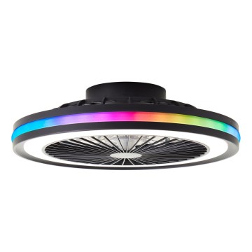 Brilliant - LED RGBW dimbar taklampa med fläkt PALMERO LED/40W/230V 2700-6500K Ø 46,6 cm beige + fjärrkontroll