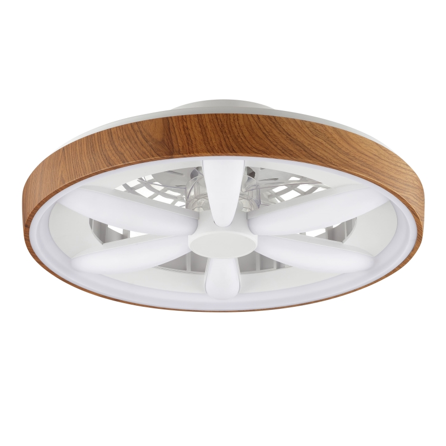 Brilliant - LED RGBW Takfläkt med dimmer GAIANO LED/24W/230V 2700-6500K diameter 48 cm brun + fjärrkontroll
