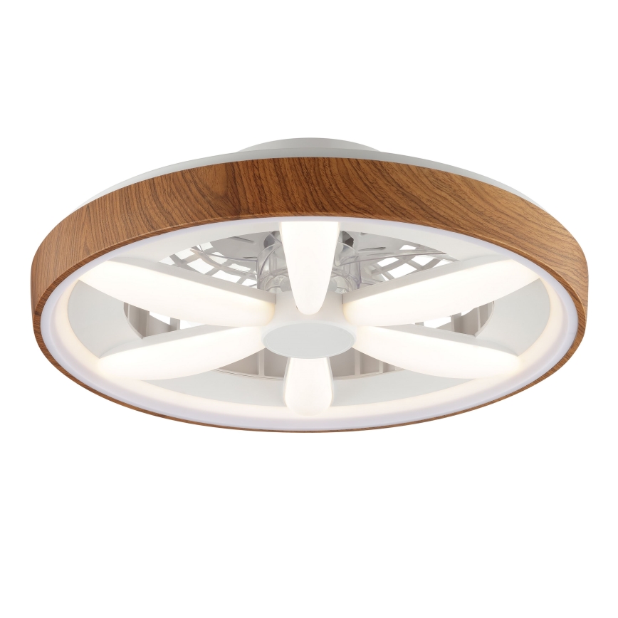 Brilliant - LED RGBW Takfläkt med dimmer GAIANO LED/24W/230V 2700-6500K diameter 48 cm brun + fjärrkontroll