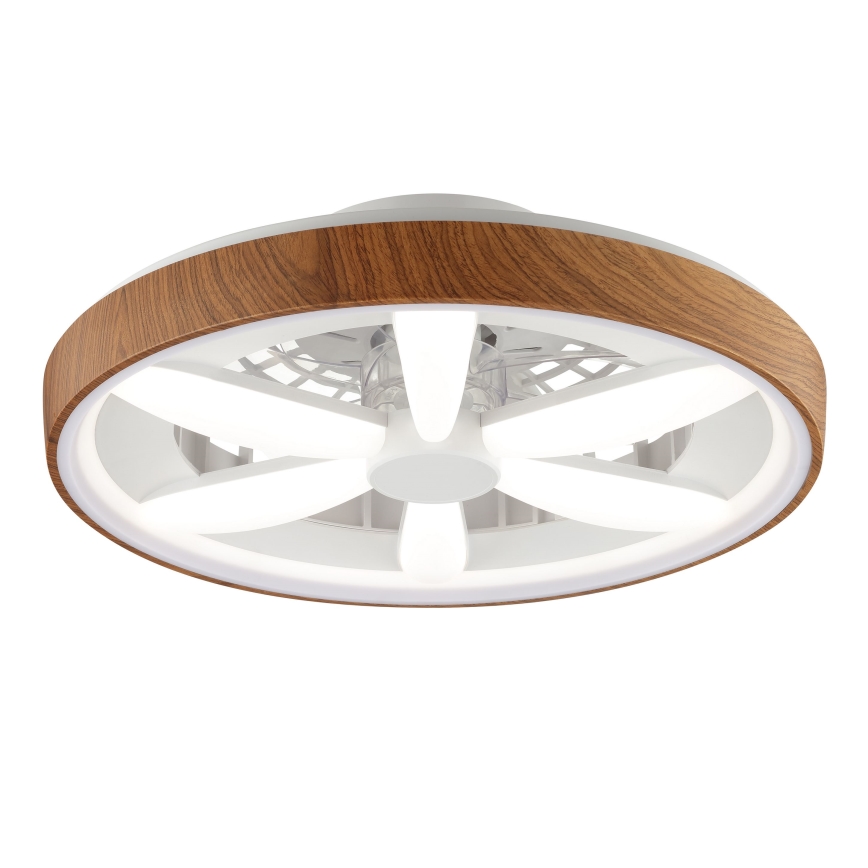 Brilliant - LED RGBW Takfläkt med dimmer GAIANO LED/24W/230V 2700-6500K diameter 48 cm brun + fjärrkontroll