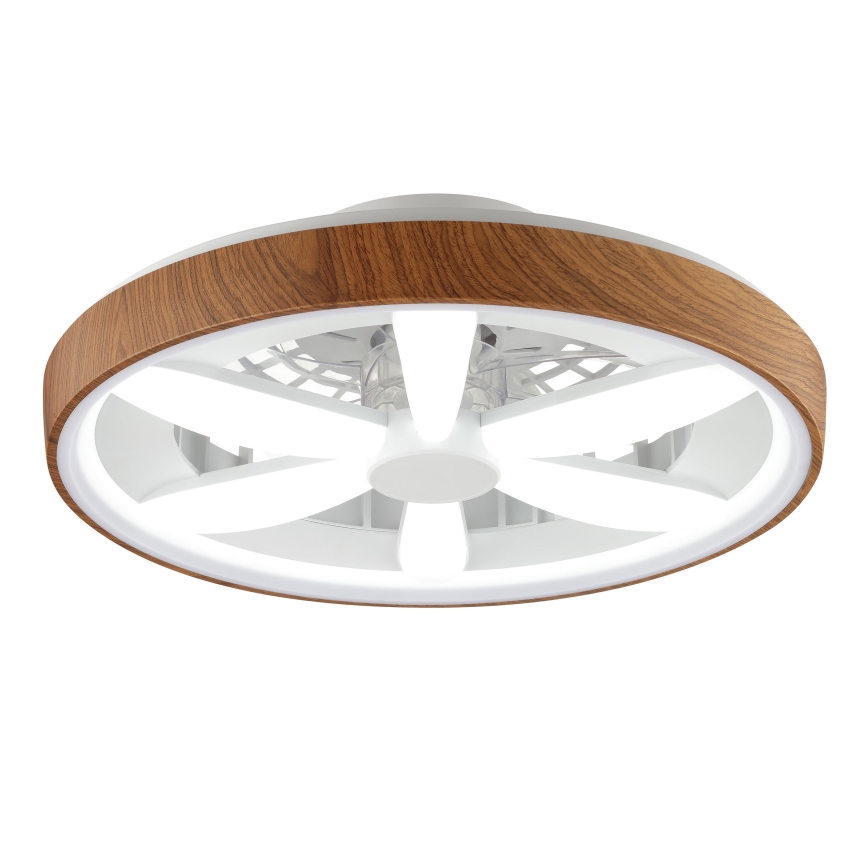 Brilliant - LED RGBW Takfläkt med dimmer GAIANO LED/24W/230V 2700-6500K diameter 48 cm brun + fjärrkontroll