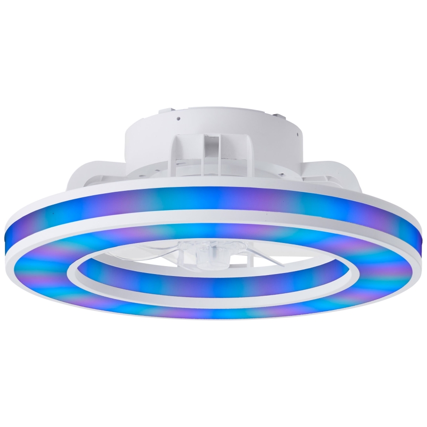 Brilliant - LED RGBW Takfläkt med dimmer MONDELLO LED/26W/230V 2700-6500K diameter 41,5 cm vit + fjärrkontroll