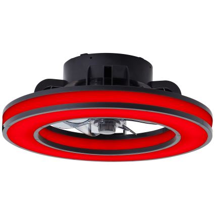 Brilliant - LED RGBW Takfläkt med dimmer MONDELLO LED/26W/230V 2700-6500K diameter 41 cm svart + fjärrkontroll