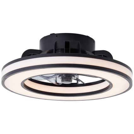 Brilliant - LED RGBW Takfläkt med dimmer MONDELLO LED/26W/230V 2700-6500K diameter 41 cm svart + fjärrkontroll