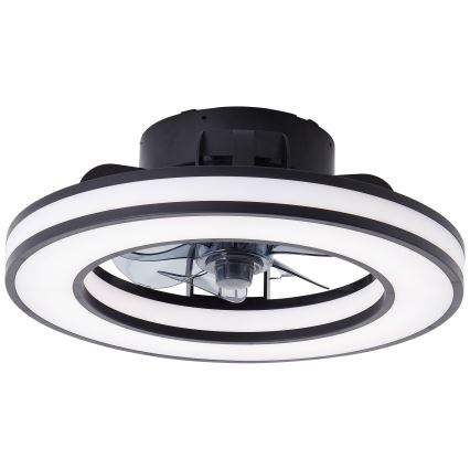 Brilliant - LED RGBW Takfläkt med dimmer MONDELLO LED/26W/230V 2700-6500K diameter 41 cm svart + fjärrkontroll