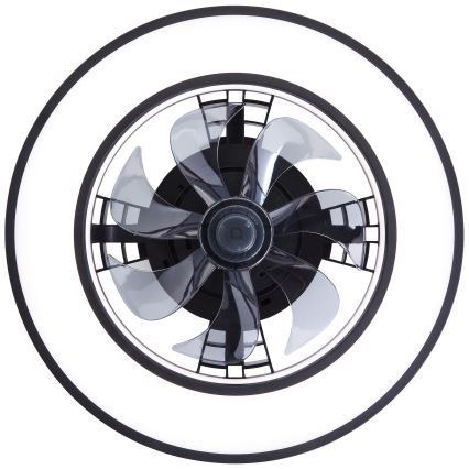 Brilliant - LED RGBW Takfläkt med dimmer MONDELLO LED/26W/230V 2700-6500K diameter 41 cm svart + fjärrkontroll