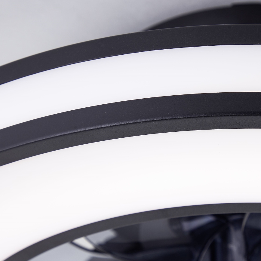 Brilliant - LED RGBW Takfläkt med dimmer MONDELLO LED/26W/230V 2700-6500K diameter 41 cm svart + fjärrkontroll