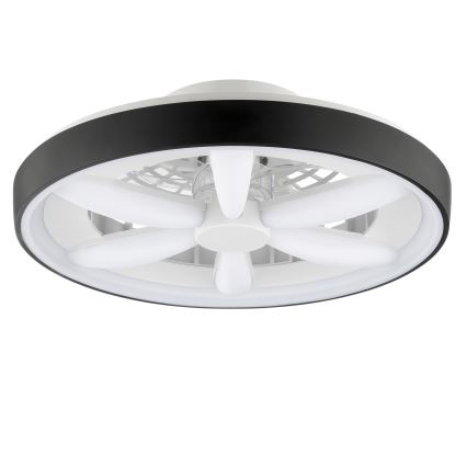 Brilliant - LED RGBW Dimbar takfläkt med ljus GAIANO LED/48W/230V 2700-6500K svart + fjärrkontroll