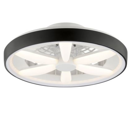 Brilliant - LED RGBW Dimbar takfläkt med ljus GAIANO LED/48W/230V 2700-6500K svart + fjärrkontroll