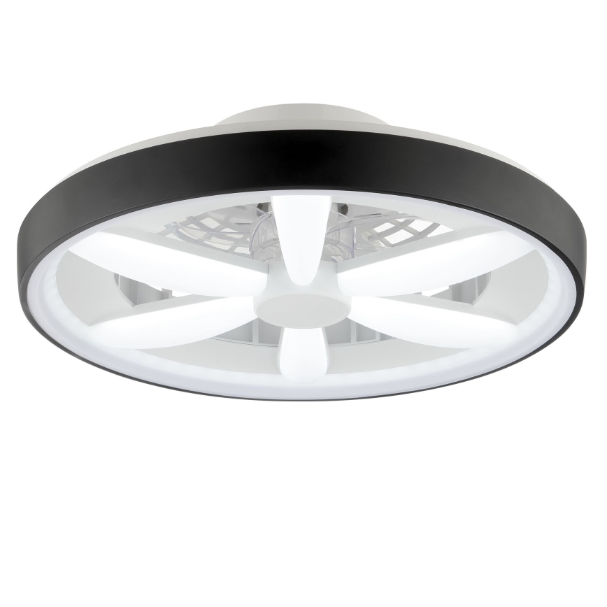 Brilliant - LED RGBW Dimbar takfläkt med ljus GAIANO LED/48W/230V 2700-6500K svart + fjärrkontroll