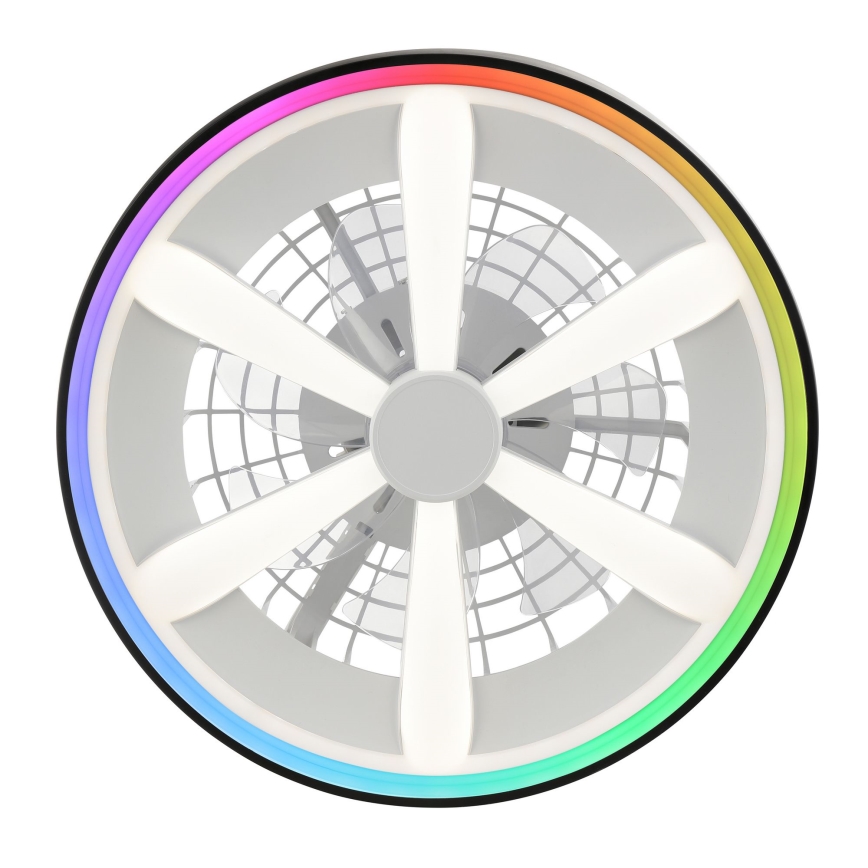 Brilliant - LED RGBW Dimbar takfläkt med ljus GAIANO LED/48W/230V 2700-6500K svart + fjärrkontroll