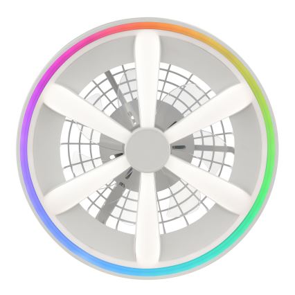 Brilliant - LED RGBW Dimbar takfläkt med ljus GAIANO LED/48W/230V 2700-6500K vit + fjärrkontroll