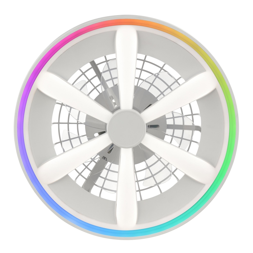 Brilliant - LED RGBW Dimbar takfläkt med ljus GAIANO LED/48W/230V 2700-6500K vit + fjärrkontroll