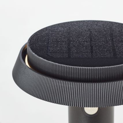 Brilliant - LED solcellslampa med sensor ALVERO LED/4W/3,7V 2000 mAh 70 cm IP44 svart