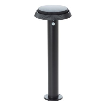 Brilliant - LED solcellslampa med sensor ALVERO LED/4W/3,7V 2000 mAh 50 cm IP44 svart