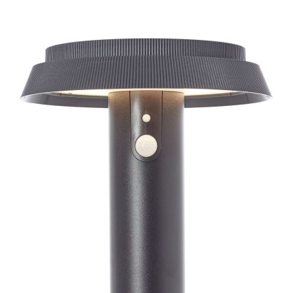 Brilliant - LED solcellslampa med sensor ALVERO LED/4W/3,7V 2000 mAh 50 cm IP44 svart