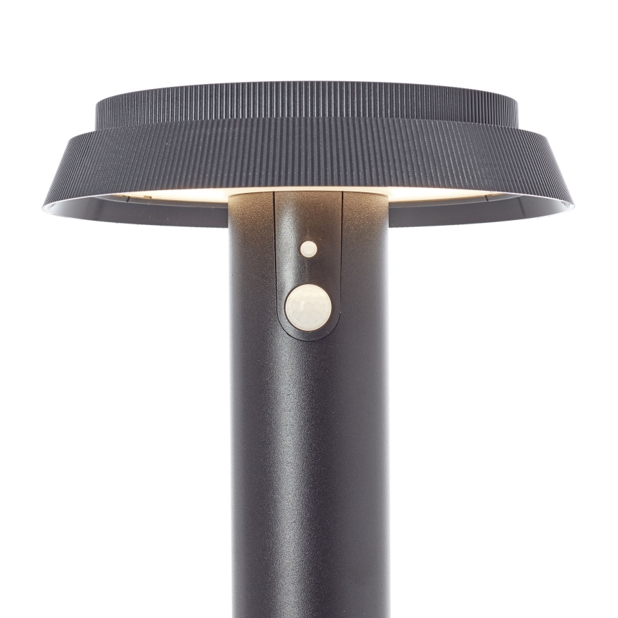 Brilliant - LED solcellslampa med sensor ALVERO LED/4W/3,7V 2000 mAh 50 cm IP44 svart
