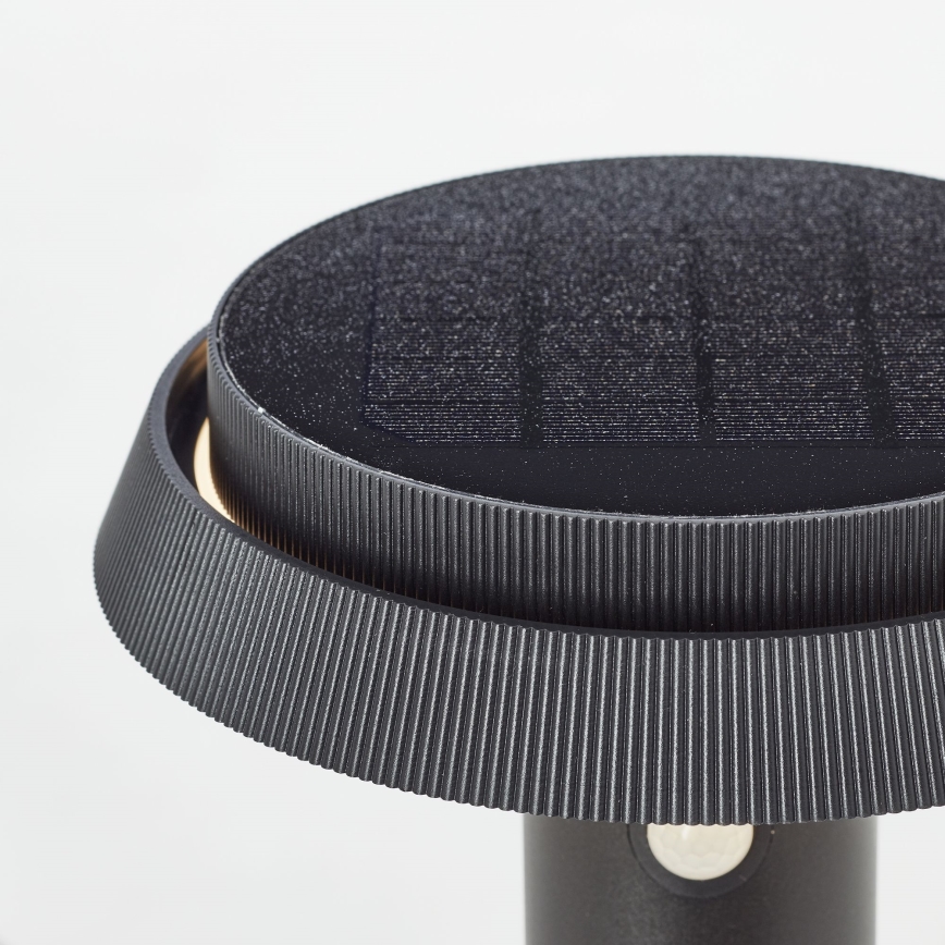 Brilliant - LED solcellslampa med sensor ALVERO LED/4W/3,7V 2000 mAh 50 cm IP44 svart