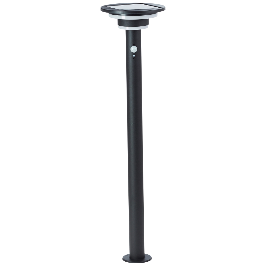 Brilliant - LED solcellslampa med sensor GARVINA LED/3W/3,7V 2000 mAh 85 cm IP44 svart