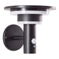 Brilliant - LED solcellsvägglampa med sensor GARVINA LED/3W/3,7V 2000 mAh IP44 svart