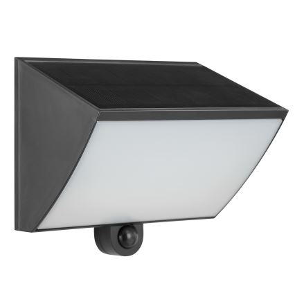 Brilliant - LED solcellsvägglampa med sensor SIERRA LED/6W/3,7V 2700/4000/6500K 2000 mAh IP54 svart