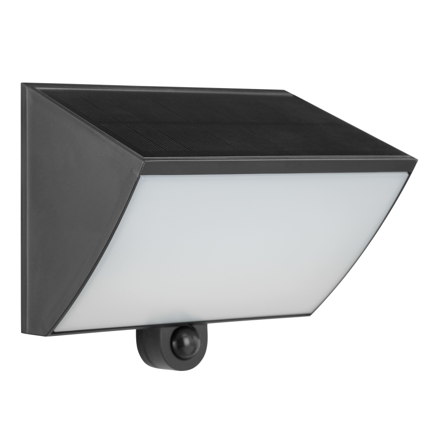 Brilliant - LED solcellsvägglampa med sensor SIERRA LED/6W/3,7V 2700/4000/6500K 2000 mAh IP54 svart