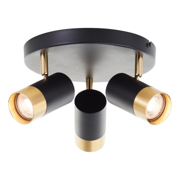 Brilliant - LED-spot VIGOLO 3xGU10/5W/230V svart/guld