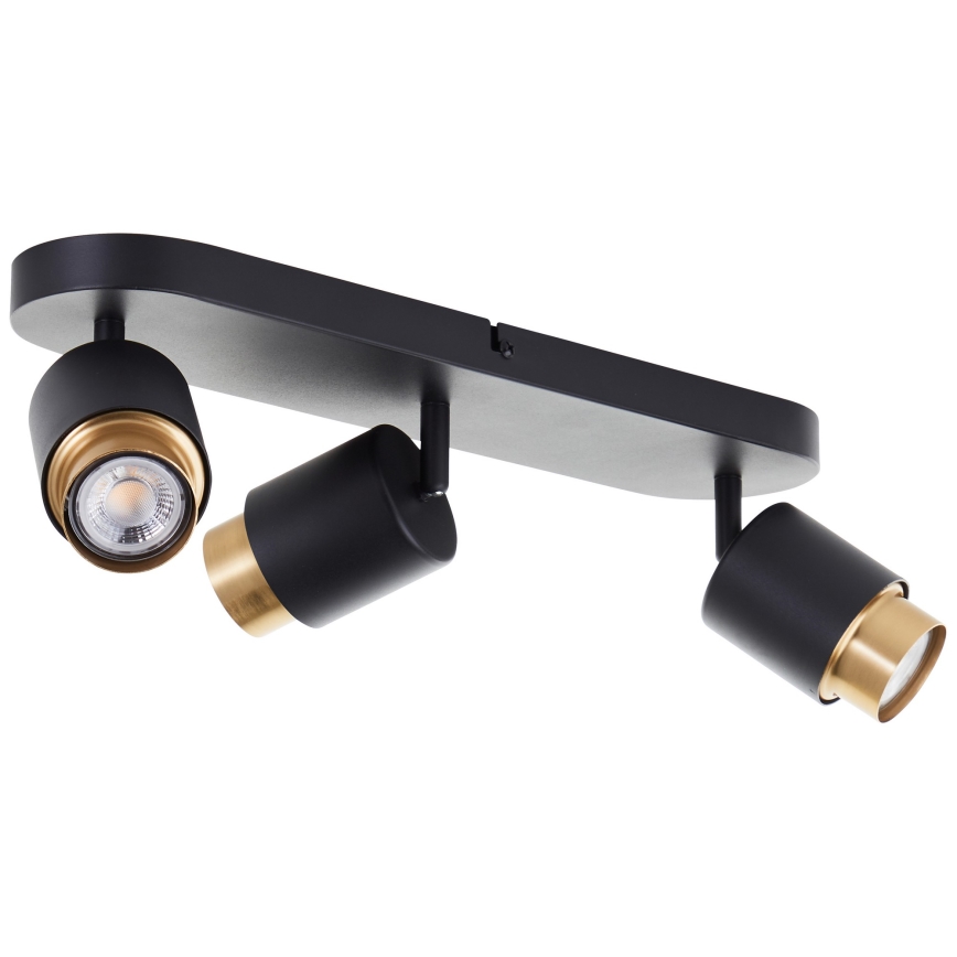 Brilliant - LED-spotlampa COVELO 3xGU10/5W/230V svart/guld