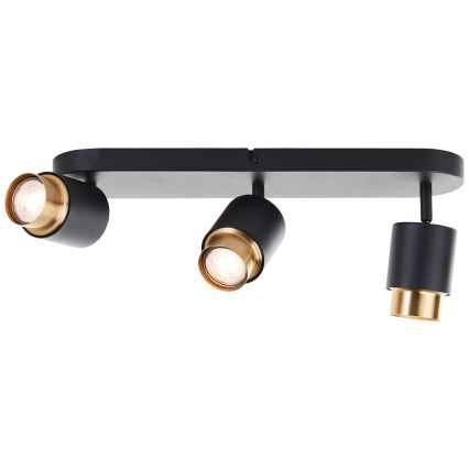 Brilliant - LED-spotlampa COVELO 3xGU10/5W/230V svart/guld