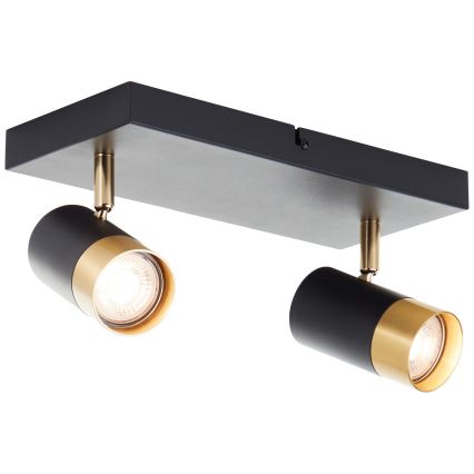 Brilliant - LED-spotlampa VIGOLO 2xGU10/5W/230V svart/guld