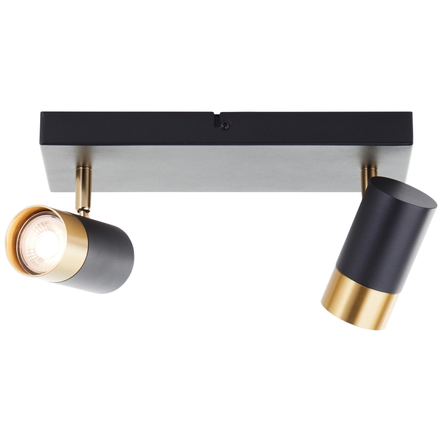 Brilliant - LED-spotlampa VIGOLO 2xGU10/5W/230V svart/guld