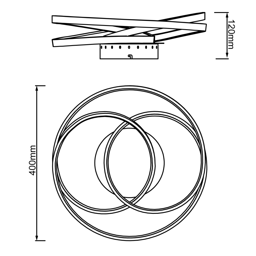 Brilliant - LED taklampa LABYRINTH LED/40W/230V diameter 39,5 cm grå