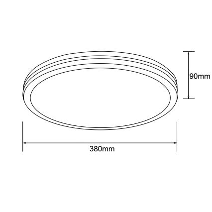 Brilliant - LED taklampa LASKOS LED/22W/230V Ø 38 cm, gummiträ