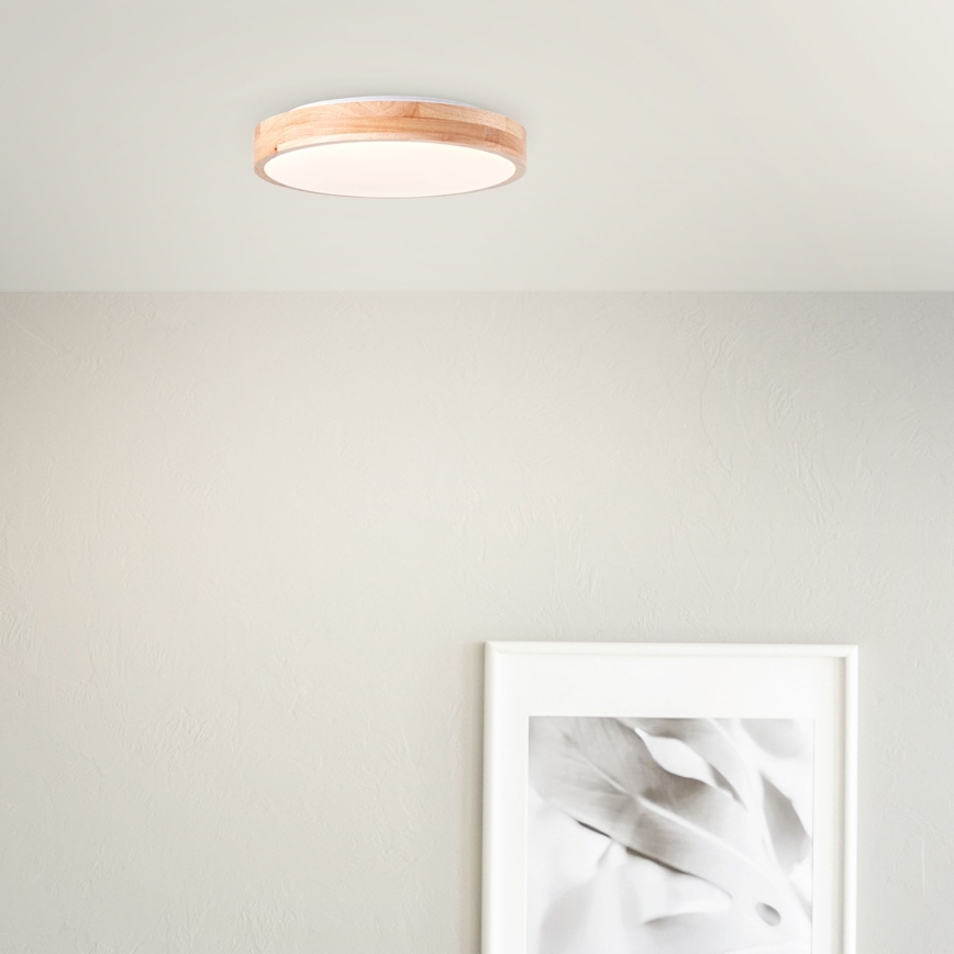 Brilliant - LED taklampa SLIMLINE LED/24W/230V Ø 34,5 cm gummiträ