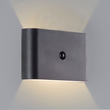 Brilliant - LED utomhus vägglampa med sensor XINO LED/3W/5V 3600 mAh IP44 svart