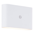 Brilliant - LED utomhus vägglampa med sensor XINO LED/3W/5V 3600 mAh IP44 vit