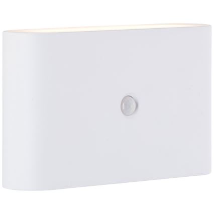 Brilliant - LED utomhus vägglampa med sensor XINO LED/3W/5V 3600 mAh IP44 vit