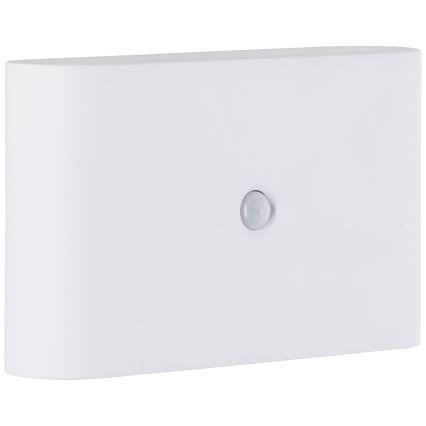 Brilliant - LED utomhus vägglampa med sensor XINO LED/3W/5V 3600 mAh IP44 vit