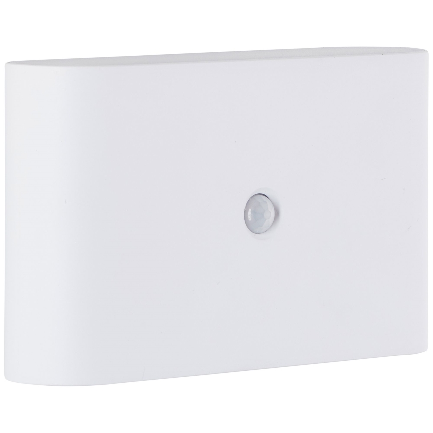 Brilliant - LED utomhus vägglampa med sensor XINO LED/3W/5V 3600 mAh IP44 vit
