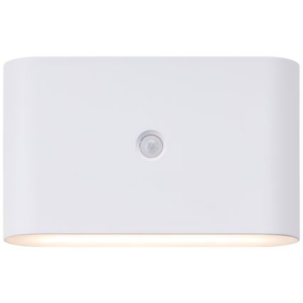 Brilliant - LED utomhus vägglampa med sensor XINO LED/3W/5V 3600 mAh IP44 vit
