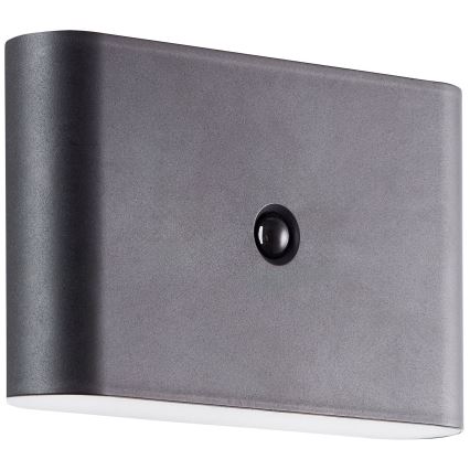 Brilliant - LED utomhus vägglampa med sensor XINO LED/3W/5V 3600 mAh IP44 svart