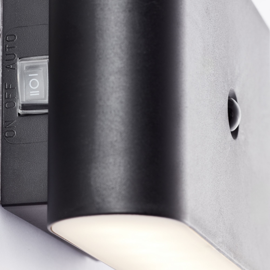 Brilliant - LED utomhus vägglampa med sensor XINO LED/3W/5V 3600 mAh IP44 svart