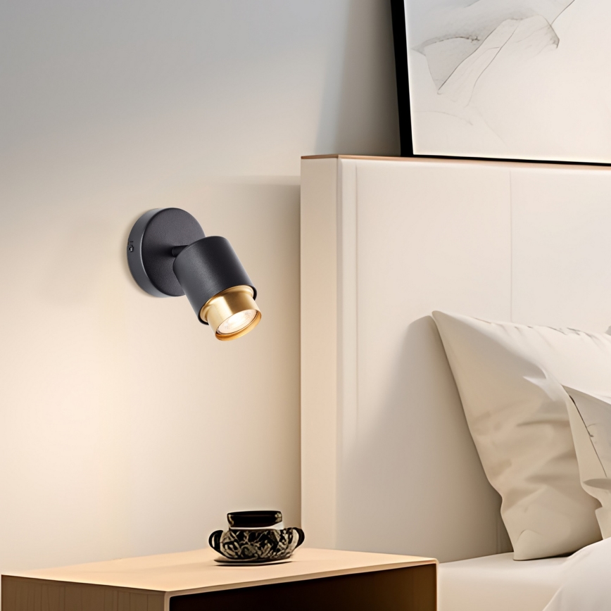 Brilliant - LED väggspot COVELO 1xGU10/5W/230V svart/guld