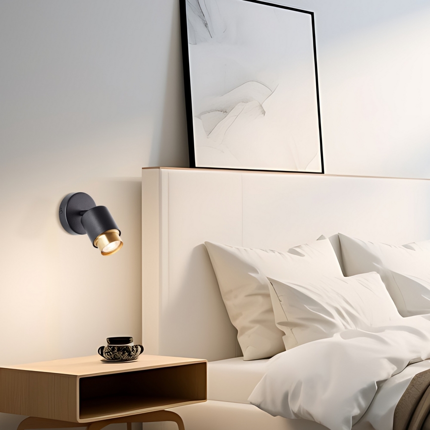 Brilliant - LED väggspot COVELO 1xGU10/5W/230V svart/guld