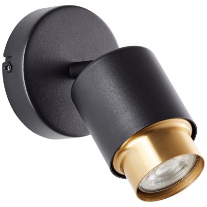 Brilliant - LED väggspot COVELO 1xGU10/5W/230V svart/guld