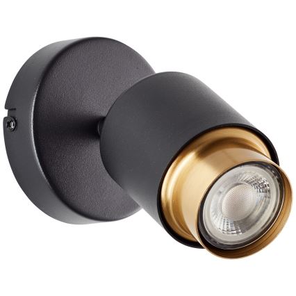 Brilliant - LED väggspot COVELO 1xGU10/5W/230V svart/guld