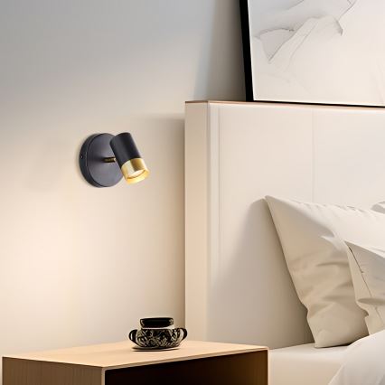 Brilliant - LED väggspot VIGOLO 1xGU10/5W/230V svart/guld